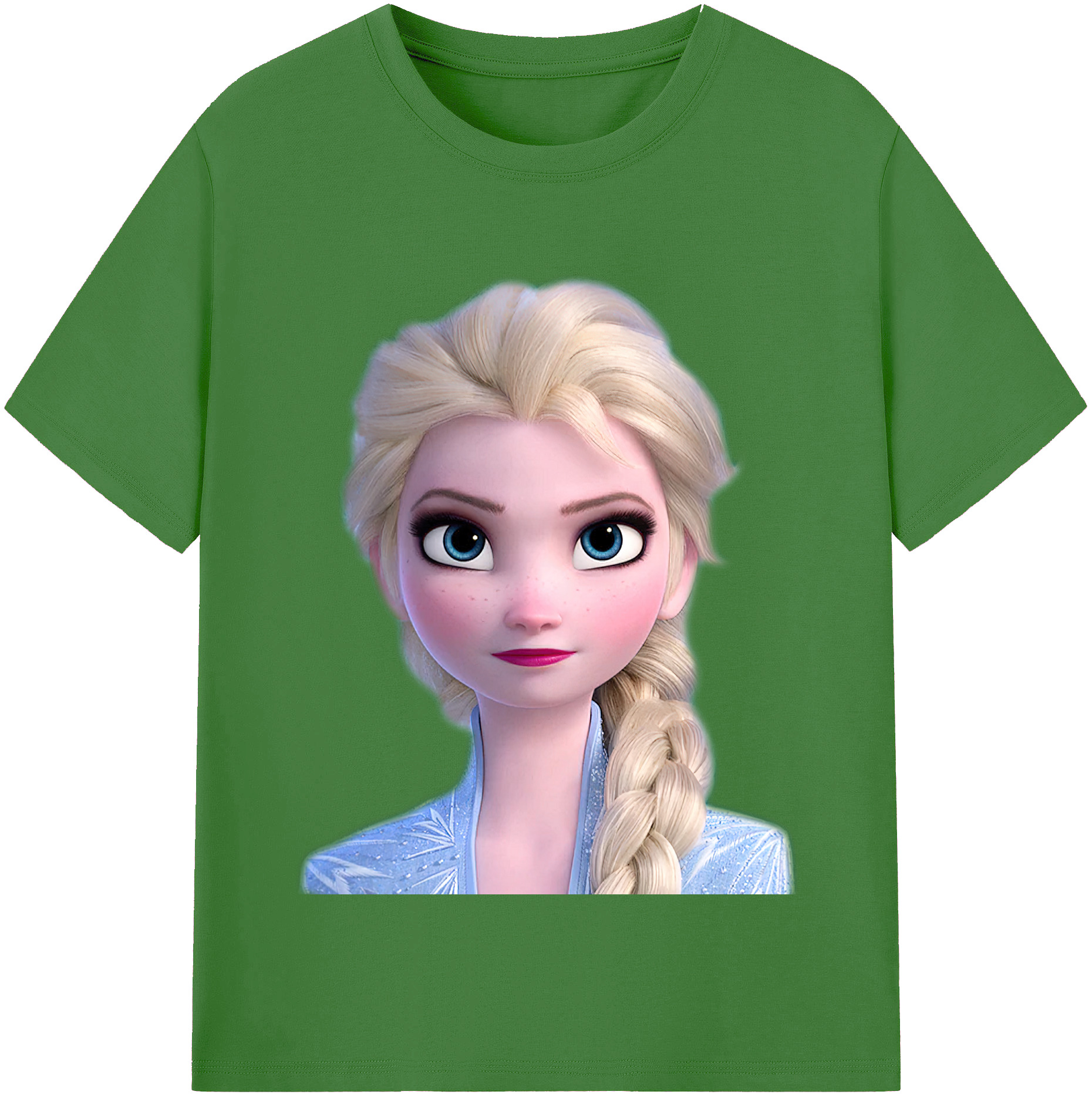 （画像用） アナと雪の女王 アンナ エルサ Frozen Anna Elsa レディースカジュアルプリントTシャツ（綿100％）